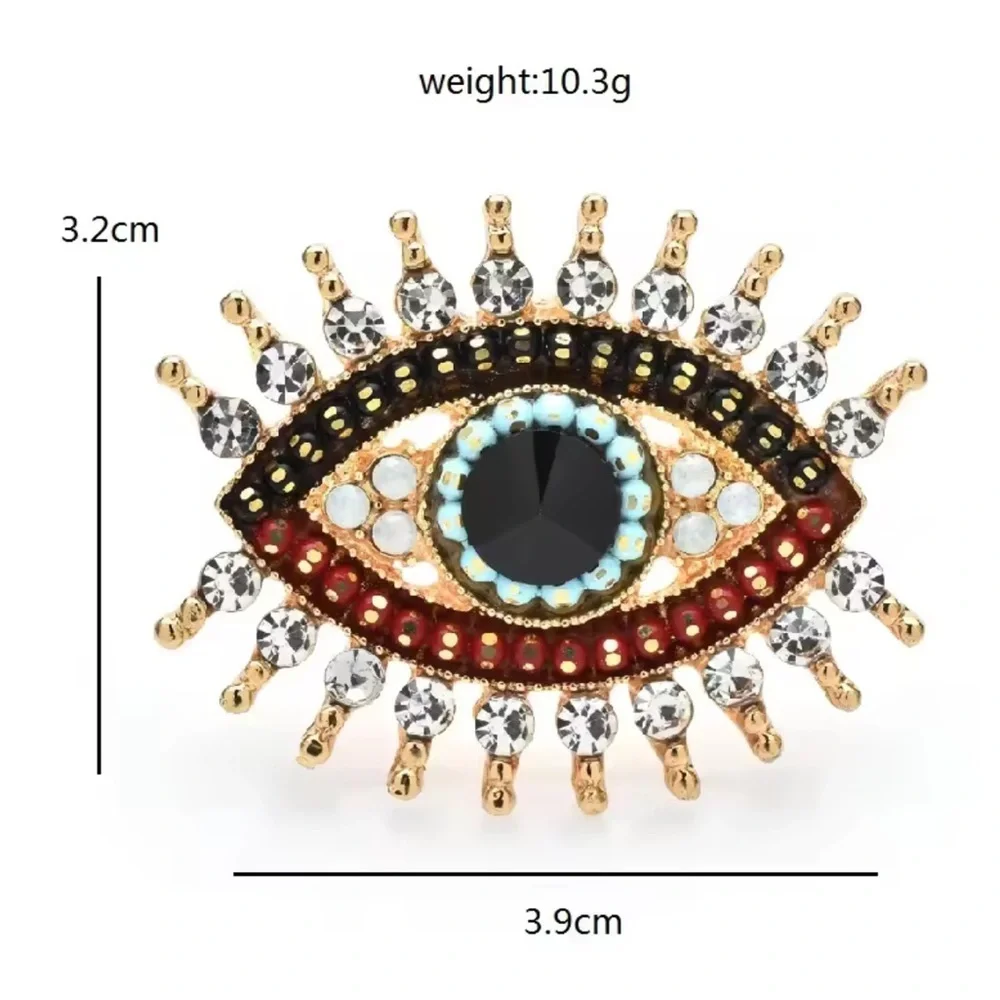 Betsey Johnson Talisman Eye Multicolor Brooch - Picture 6 of 7